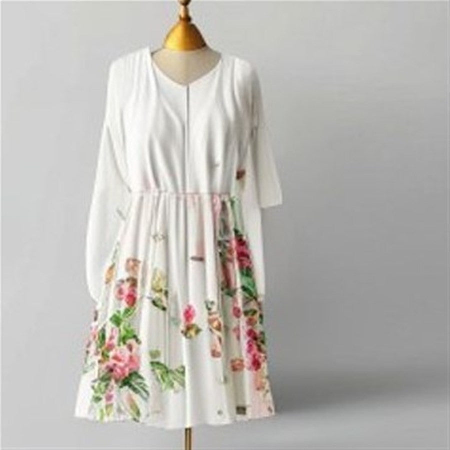 Floral Midi Dress - front view