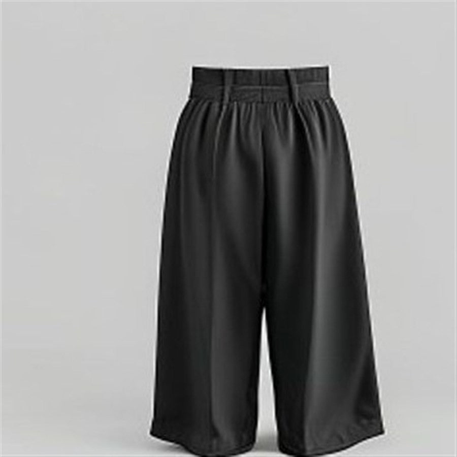 Black Wide-Leg Trousers - back view