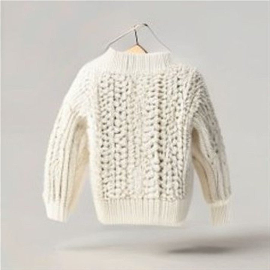 Cream Chunky Knit Sweater - alternate angle