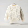 Cream Chunky Knit Sweater - front view