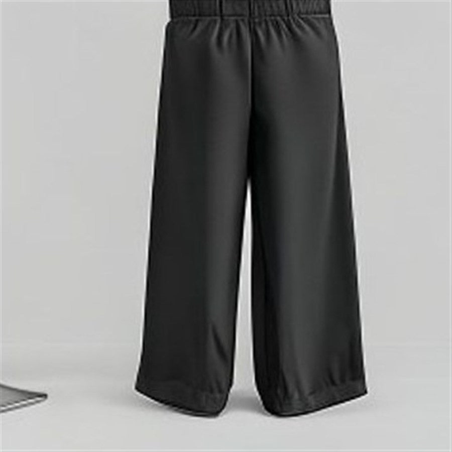 Black Wide-Leg Trousers - alternate angle