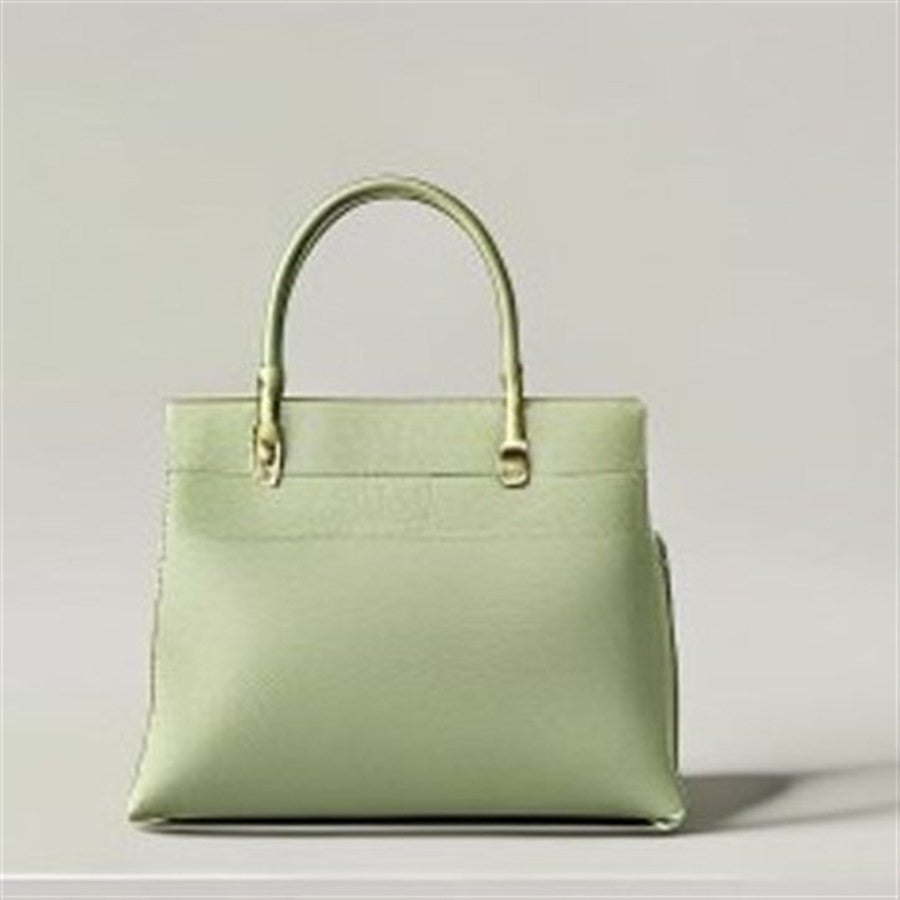 Sage Green Satchel Bag - front view