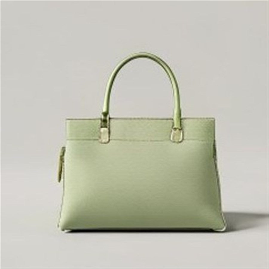 Sage Green Satchel Bag - back view