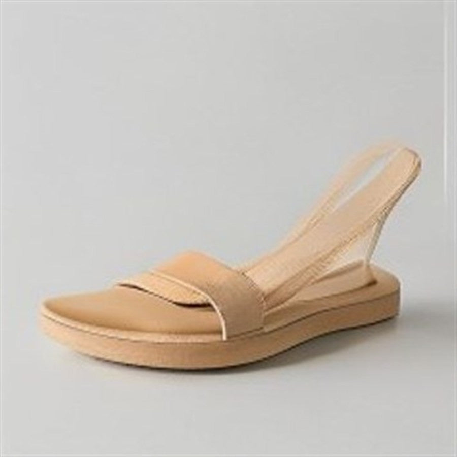 Tan Strappy Flat Sandals - alternate angle
