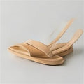 Tan Strappy Flat Sandals - front view