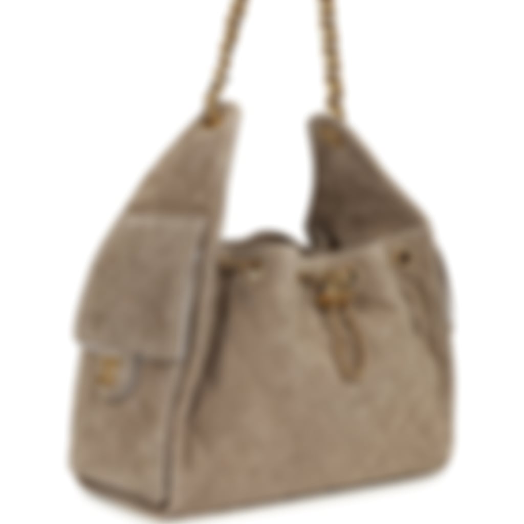 Small 25 Hobo Grey Suede