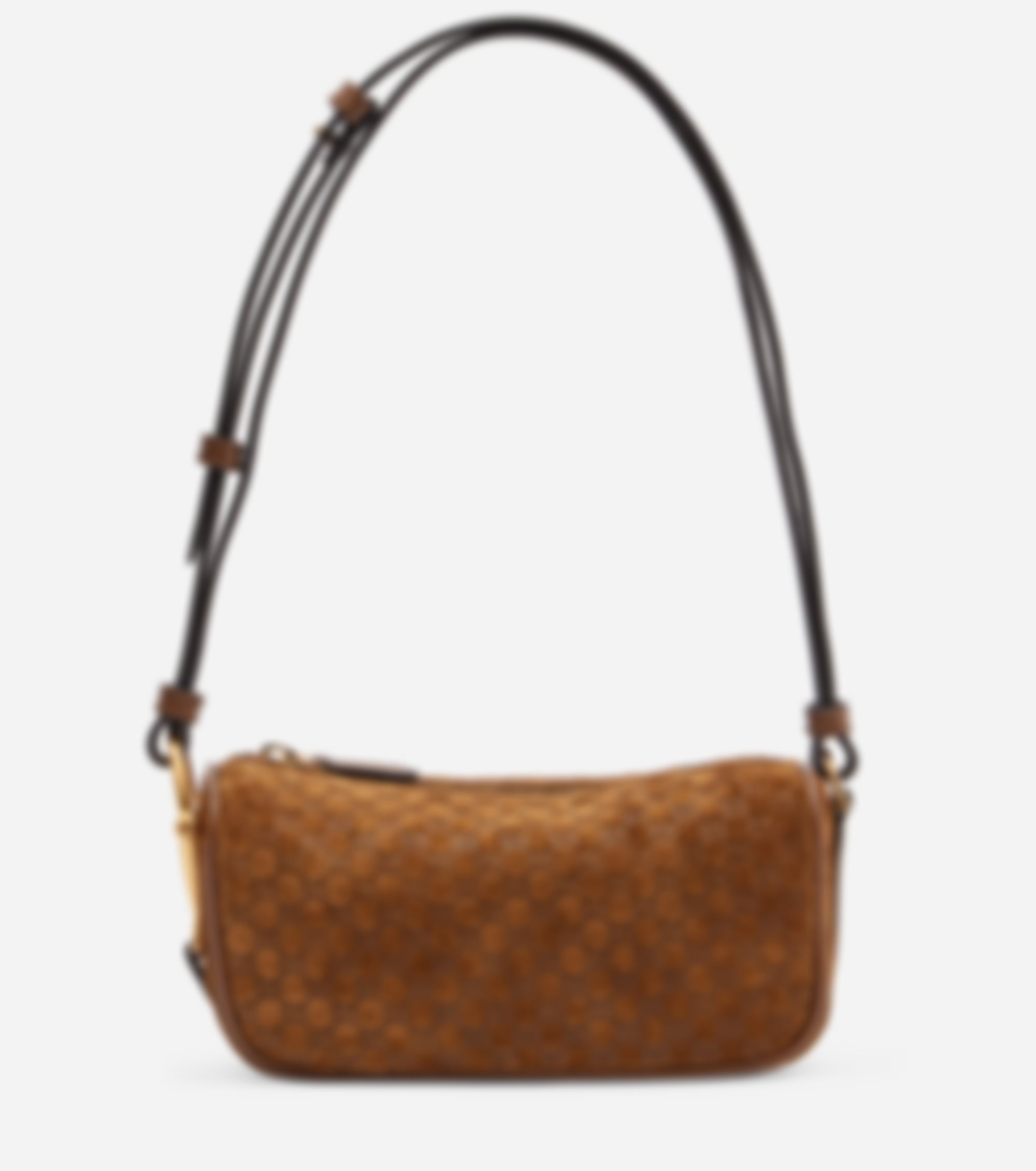 Half Horsebit suede shoulder bag