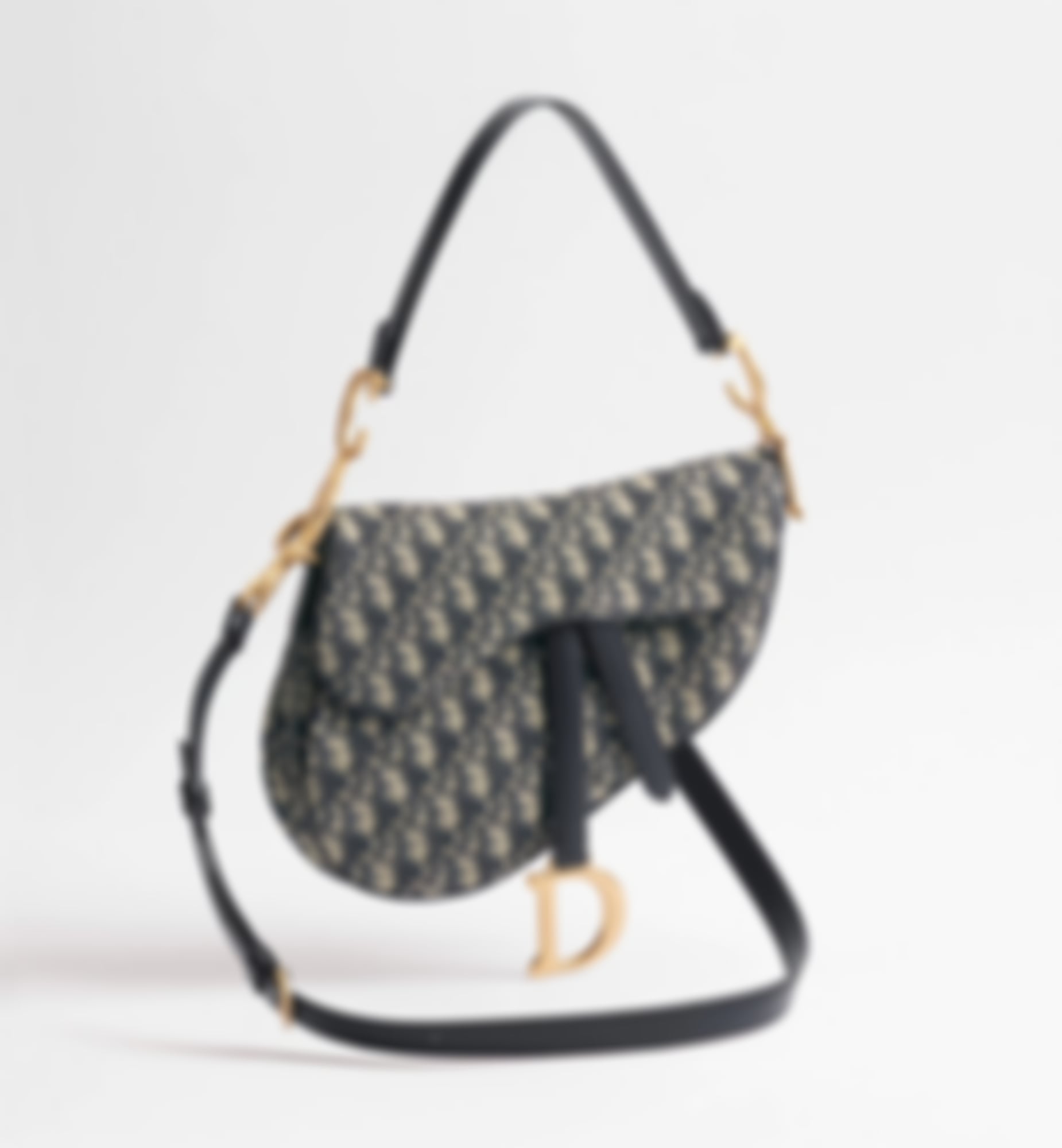 Saddle Bag – Blue Oblique Jacquard